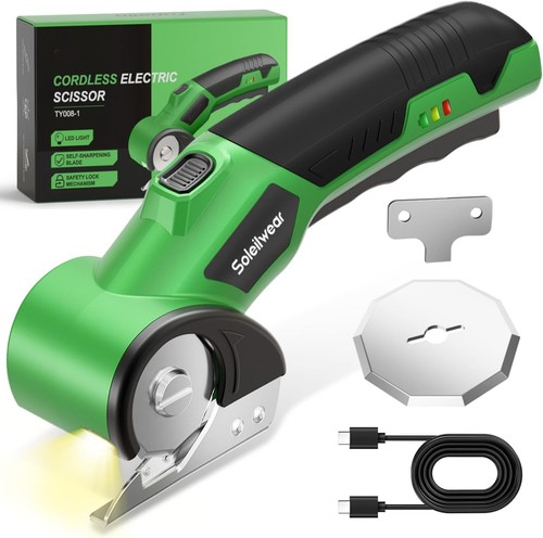 Rechargeable Electric Box Cutter with Upgraded Motor & Ergonomic Design in Green - Picture 3 of 10