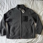 Privat weiß sehr guter Zustand Wollfleecejacke, dunkelgrau, Größe 2XL (7), Neu UVP 465£