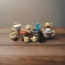 Vintage Mini Pitchers Lot of 10 Jugs Creamers Vases 1.5” - 4.5”