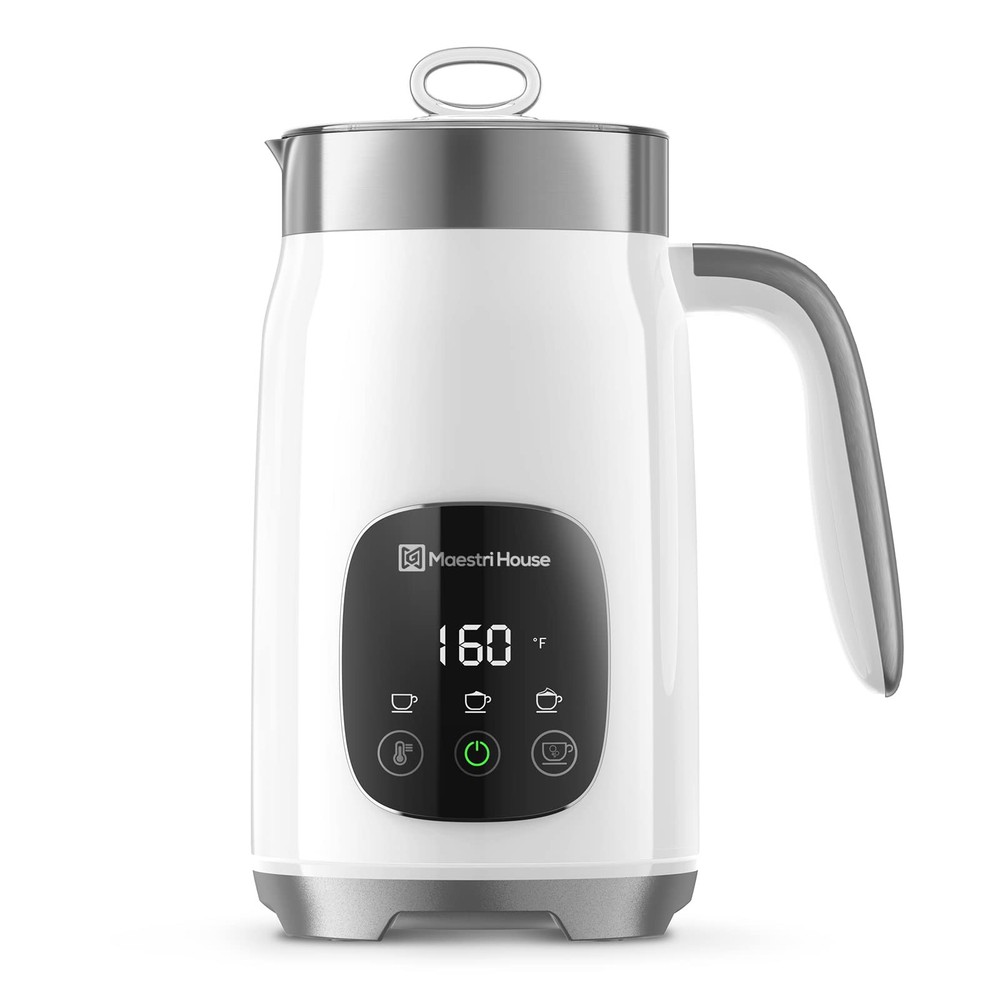 Milk Frother with Adjustable Temperature and Froth Thickness, 14-Ounce Capacity, Perfect for Lattes, Cappuccinos, and Hot Chocolate