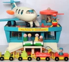 Vintage 1972 Fisher Price Play Family Airport #996 COMPLETE Plane Jet Fuel Heli