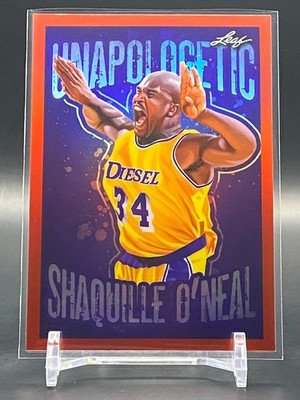2026 Leaf Metallic Imaginations Shaquille O'Neal Red #/199 Lakers #MI-SO1