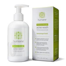 humane Benzoyl Peroxide Acne Body Wash 10 MaximumStrength Face, Skin, Butt,...