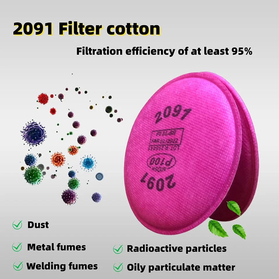 2091 P100 Replacement Particulate Filters Respirator for6000 6200 6800 7000 FF-4 - Image 3 of 4