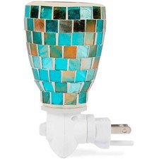 Wall Plug-in Wax Warmer for Scented Wax, Mosaic Glass Mediterranean Tile