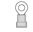 19071-0253  Ring Terminal Connector 1/4 Stud Circular 4 AWG Crimp