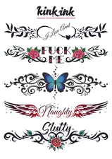 5 Large Temporary Tattoo A4 Sheet for Women Lower Back Sexy Adult Sticker