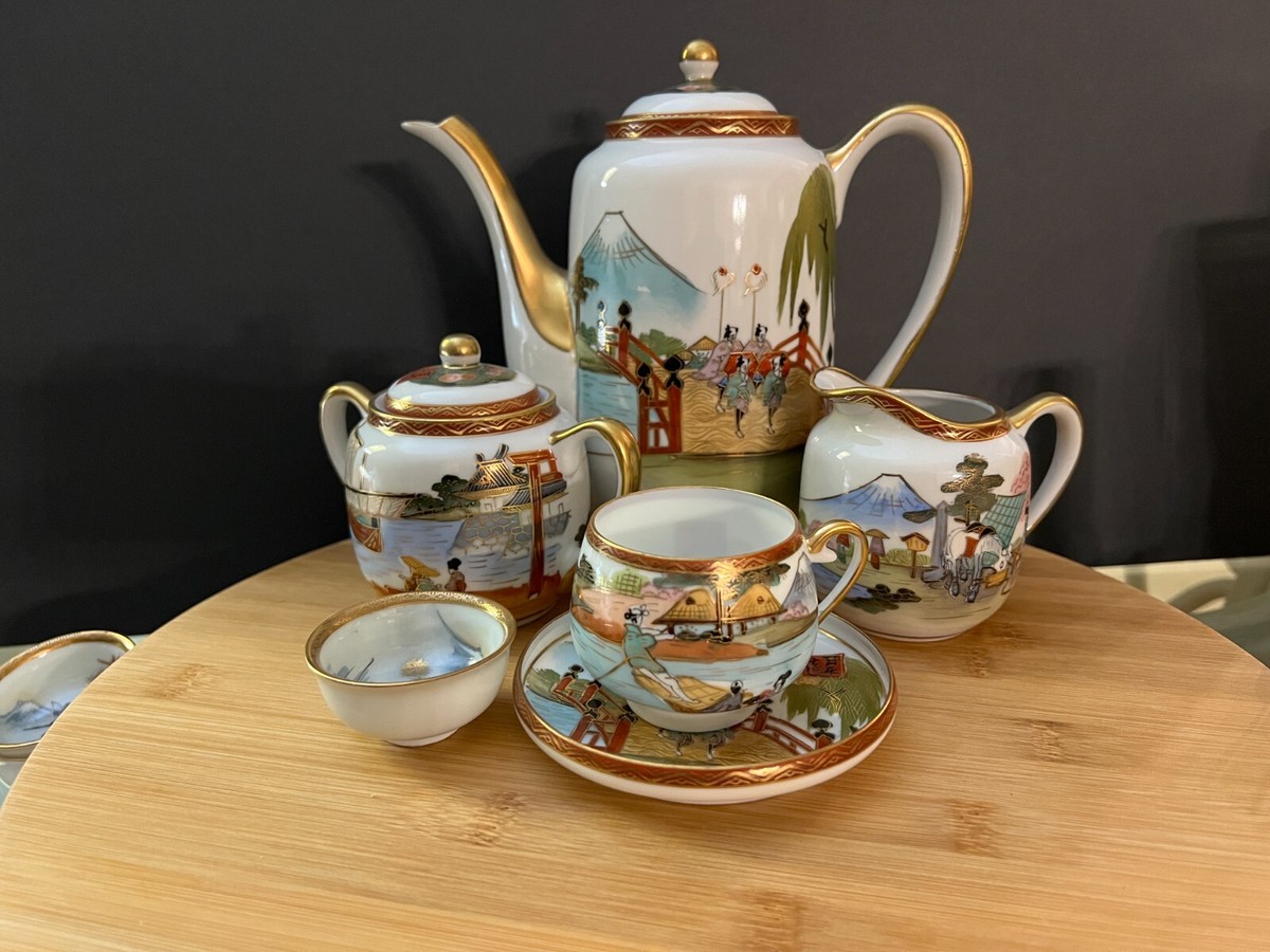 アンティーク茶会セット Vintage Geisha Lithophane Japan Porcelain 19 piece Tea Set | eBay