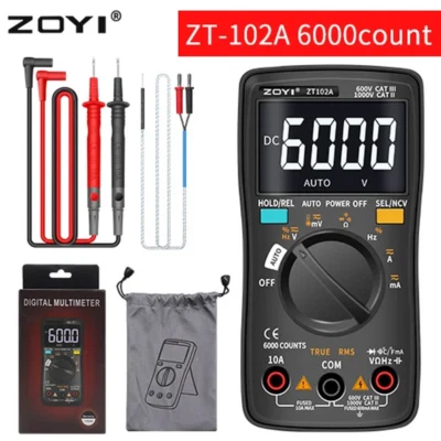 ZOYI Digital Multimeter ZT-98/100/101/102/102A Auto Ranging 6000 Counts AC/DC Am