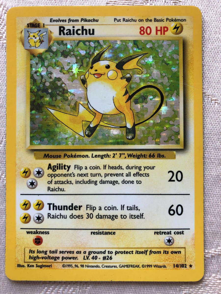 Pokemon Shadow Holo Raichu #14 | eBay