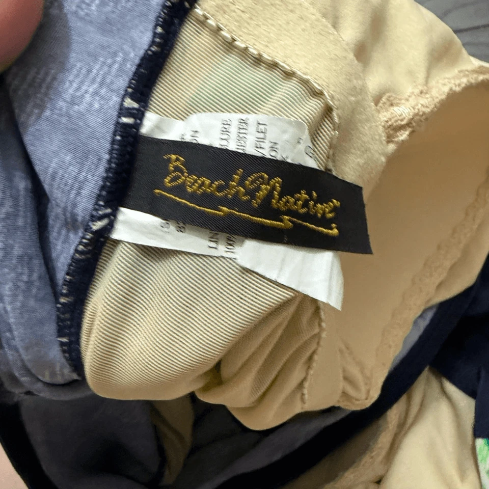 Beach Native Women’s 12 Navy Blue Patterned One Piece Swim Foto 3 de 4