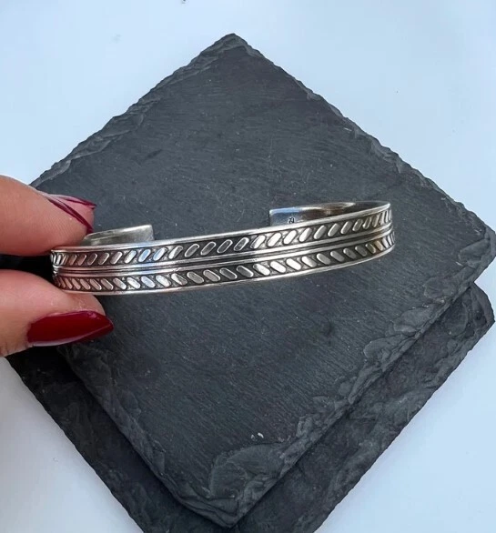 Thanks Giving Gift 4 Men's 925 Silver Adjustable Viking Cuff Bangle Bracelet Foto 2 de 4