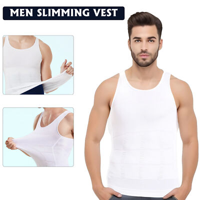Herren Schlankmacher Weste Body Shaper Schlanker Brust Bauch Taille Komprimiert S bis XXL