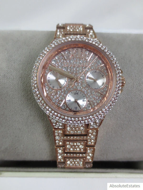 Michael kors camille 2025 glitz watch