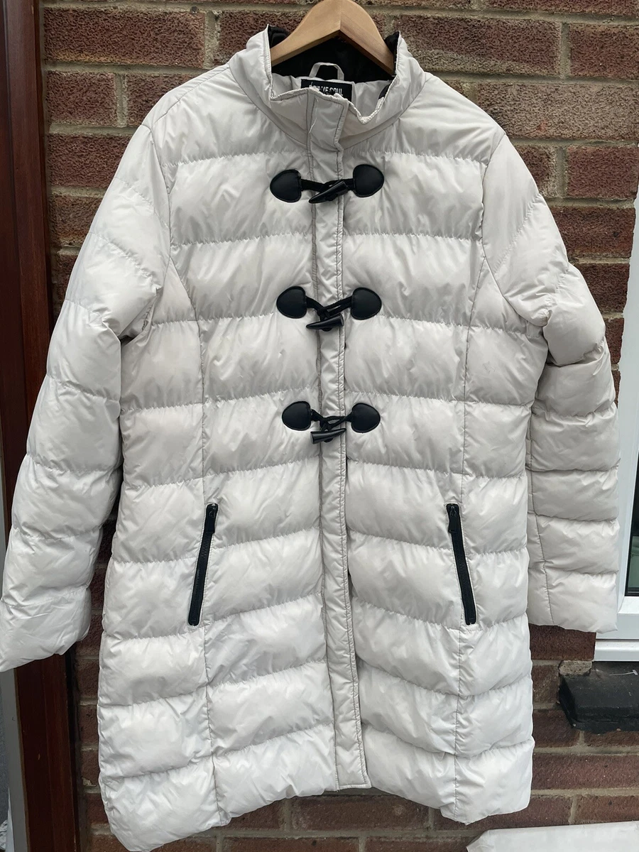 Brave Soul Women s Beige Wizard Long Puffer Jacket Coat Size UK 22