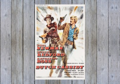 1969 Butch Cassidy and the Sundance Kid ITALY C Vintage Movie Poster ...