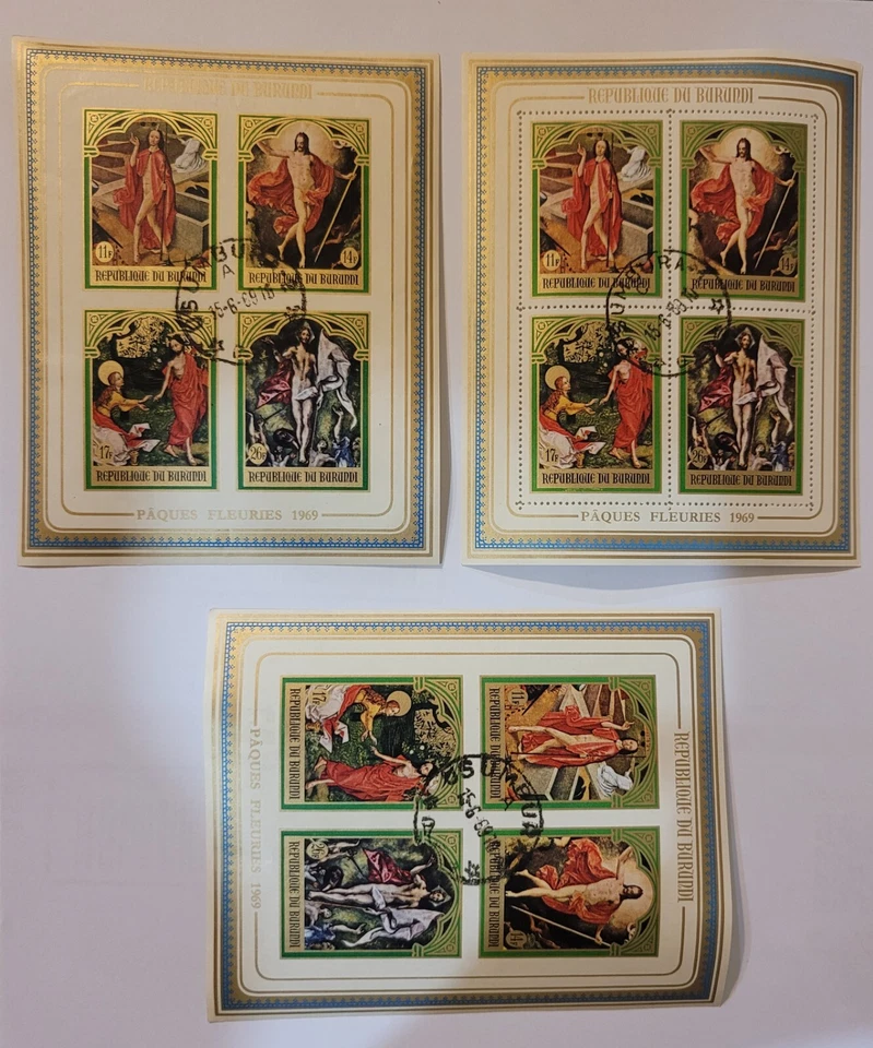 VTG BURUNDI SOUV SHEET STAMPS REP. DU BURUNDI, LOT - 25, OLYMPICS, ARTS, MEM. MH - Image 2 of 4