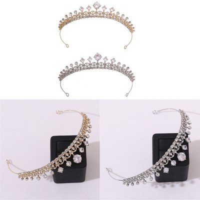 Crystal Rhinestone Tiaras Crowns Queen Princess Crowns Diadems Wedding Hairbead