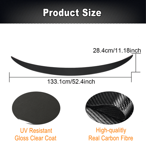 For Alfa Romeo Stelvio SUV 2017-21 Rear Trunk Spoiler Lip Wing Dry Carbon Fiber - Bild 7 von 12