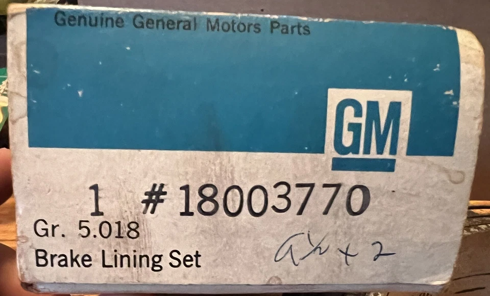 Nuevo de Lote Antiguo 1978 1979 Chevrolet Camaro Pontiac Firebird Kit de Forro de Freno Trasero 18003770 Foto 3 de 4