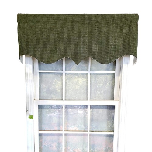 RLF Home Sprinkle Regal 3" Rod Pocket Lining Valance 50" x 17" Hunter - Bild 1 von 5
