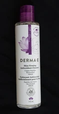 NEW DERMA E SKIN FIRMING PEPTIDES RESVERATROL DMAE CLEANSER CERTIF ORGANIC 175ml