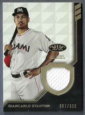 Giancarlo Stanton 2018 Topps Tier One Tier One Relics /335 #T1R-GS Marlins
