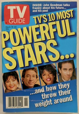 TV Guide Magazine March 18-24 1995- 10 Most Powerful Star-M247