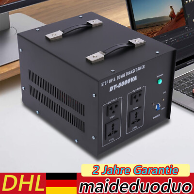 5KW Step Up/Down Voltage Converter Spannungswandler Transformator 220V 110V Neu