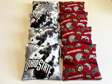 8 OHIO STATE BUCKEYES CORNHOLE BEAN BAGS BAG TOSS TIE DYE CORN HOLE