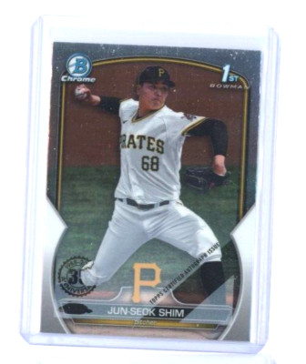 2023 Bowman Chrome 1st Jun-Seok Shim Error Card 1/1? BCP-153 Pirates Look  !!