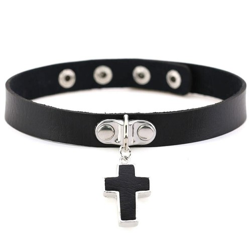 Cross Crucifix Choker Pendant Necklace 