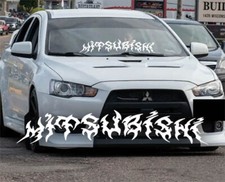Sticker Jdm Slammed Windshield Boost Window Decal Kanji Turbo Fits Mitsubishi