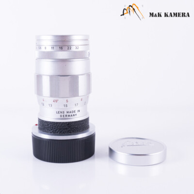 LEITZ Leica Elmar M 90mm/F4.0 E39 Ver.II V2/ 3E Silver Lens Germany #854