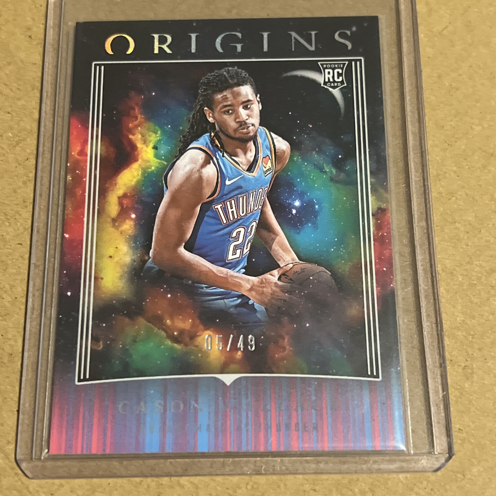 2023-24 Panini Origins Cason Wallace Neon Stripes Parallel #’d 05 /49 RC Thunder