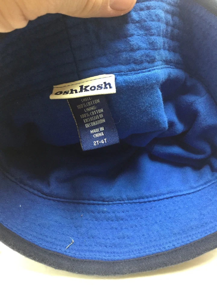 批量 2 件 Oshkosh 渔夫帽子 男婴 哇 2t-4t 老海军 3-6 快速免费送货 — 第 4/4 张图片