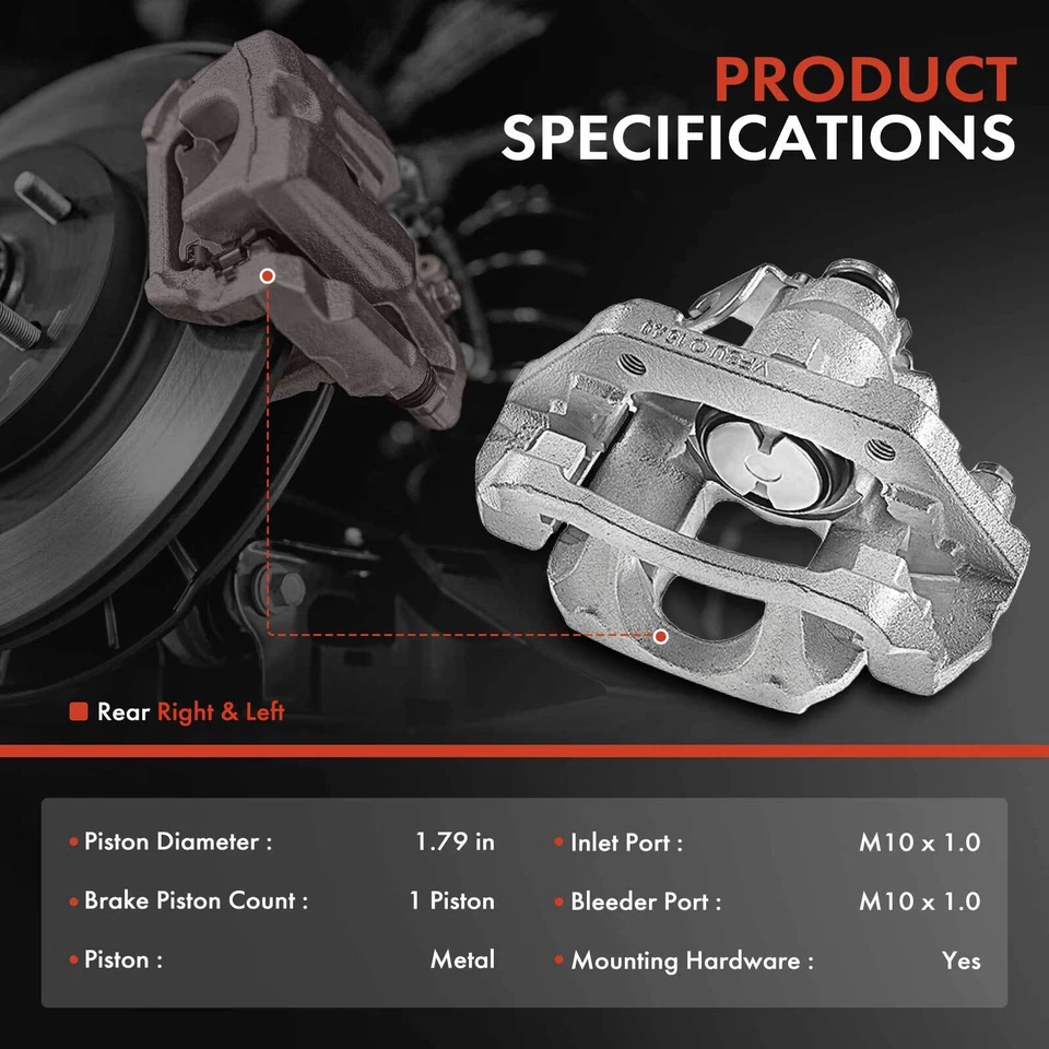 Pinzas de freno traseras izquierda y derecha + pastillas de freno para Ford Explorer 11-15 Flex Lincoln MKT Foto 2 de 4