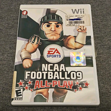 NCAA Football 09 All-Play TESTED Nintendo Wii Case Disc Resurfaced EA College
