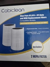 Cabiclean Hepa Carbon Filter Replacement Blue Pure 411 411+ 411  Auto & mini 2pk