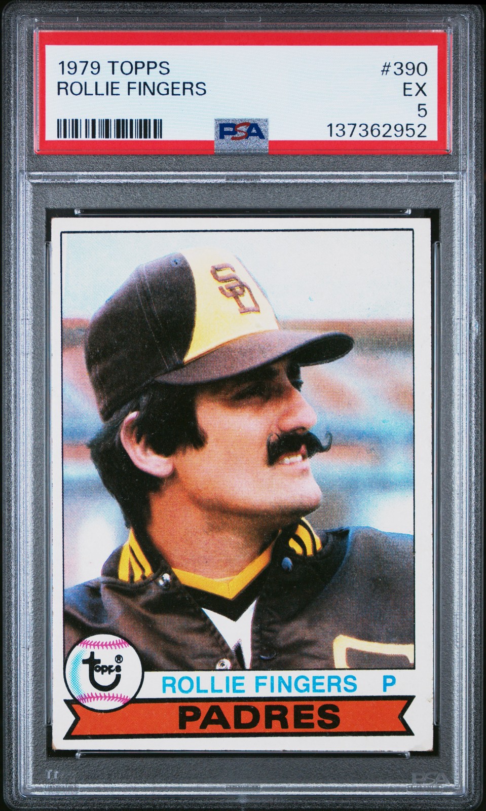 1979 TOPPS #390 ROLLIE FINGERS PSA 5