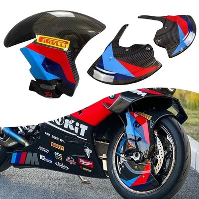 Carbon Fiber Front Mudguard and Brake Disc Cover Kit For BMW M S1000RR 2019-2025