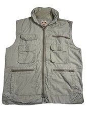 Vintage 1980 s Banana Republic 100 Cotton Khaki Safari Utility Vest Large