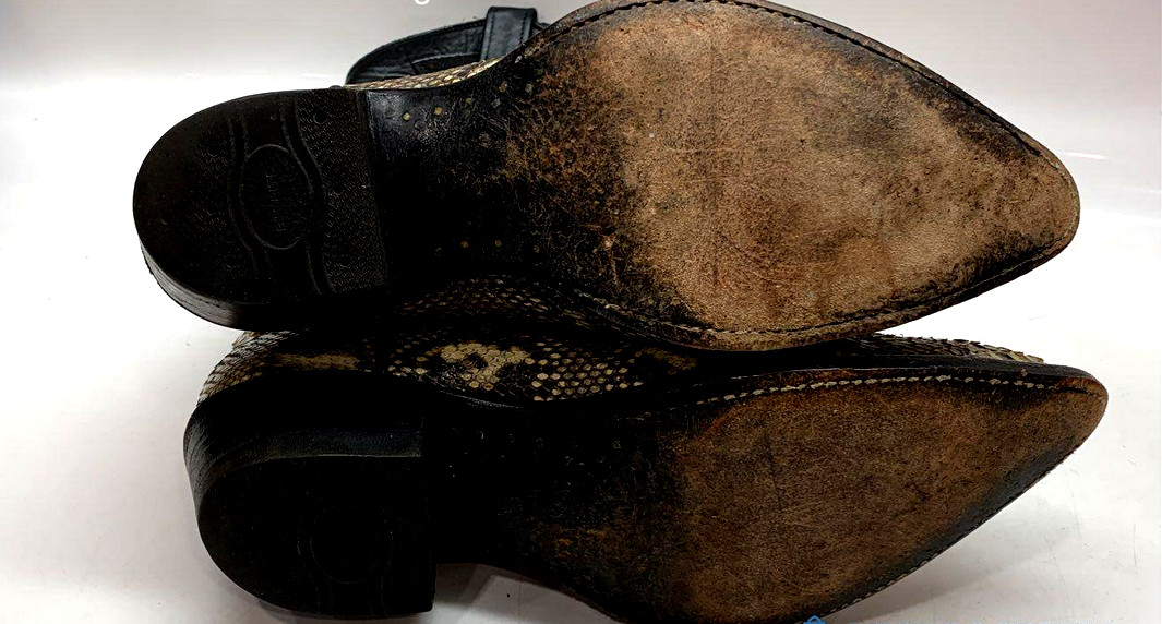 Remington Python Black Snakeskin Leather Cowboy B… - image 5