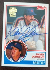 Davey Johnson 2022 Topps Archives 1983 Fan Favorites Autographs Issue #83ff-dj