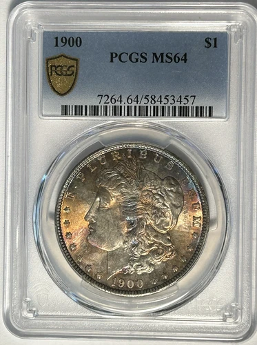1900 MORGAN DOLLAR PCGS MS 64 / OBVERSE TONER