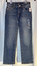 New GAP Straight Leg Stretch Denim Jeans Boys Size 10 Adjustable Waist