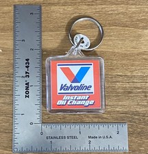 1990's Retro Valvoline Motor Oil V Logo Plastic Key Chain New