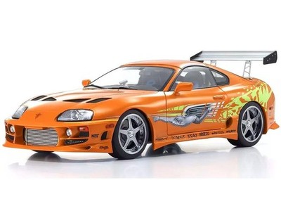 TOYOTA SUPRA ORANGE ''FAST & FURIOUS'' 1/18 DIECAST MODEL CAR BY KYOSHO KS08975 FF