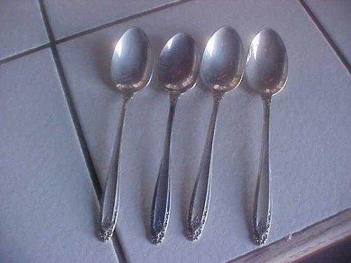 International PRELUDE Sterling Silver Teaspoon, 120 grams Lot of 4 Free Shipping