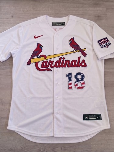 Jordan Walker Adult Cardinals White USA 250 Jersey Size L